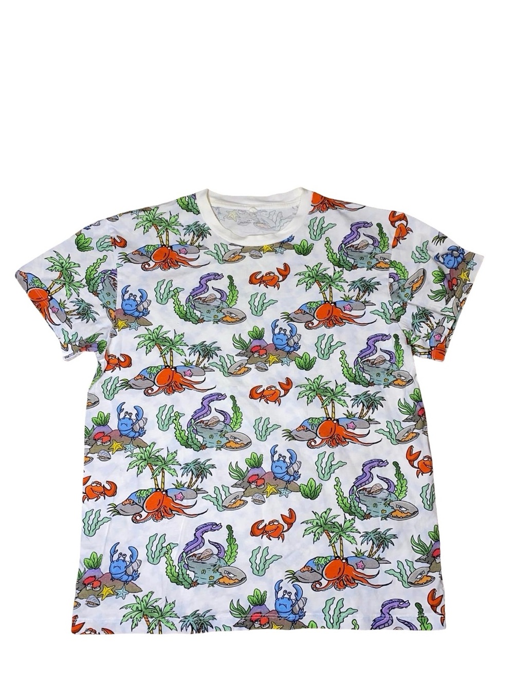 Stella McCartney Kids Ocean Sea Life All-Over Print T-Shirt Size 14